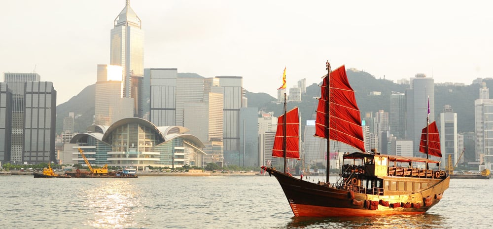 Hong Kong harbor - Kowloon bay